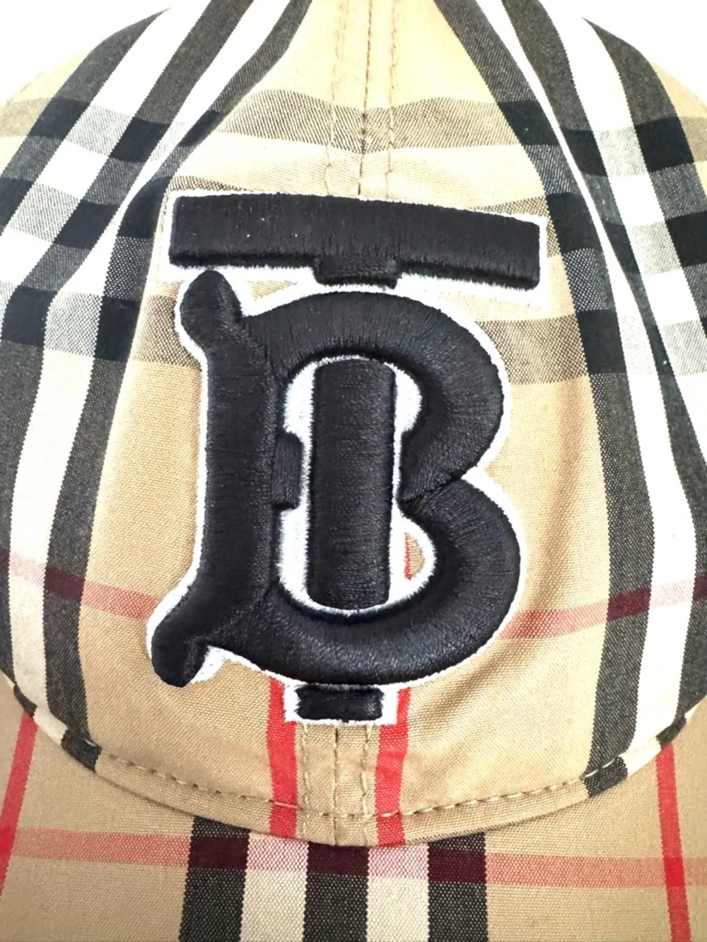 BURBERRY TB Monogram Vintage Check Baseball Cap Hat Size M - Picture 10 of 10